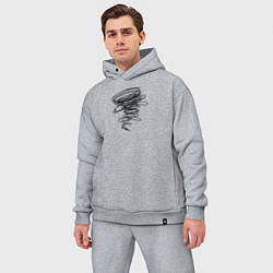 Мужской костюм оверсайз Шторм ураган, цвет: меланж — фото 2