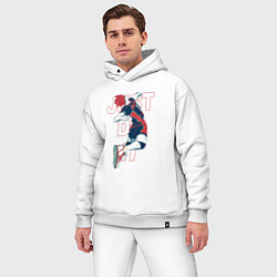 Мужской костюм оверсайз Хината Шое - Волейбол, цвет: белый — фото 2