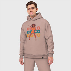 Мужской костюм оверсайз Disco girl, цвет: пыльно-розовый — фото 2