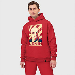 Мужской костюм оверсайз Vladimir Lenin, цвет: красный — фото 2
