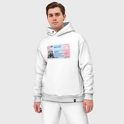 Мужской костюм оверсайз Bobr kurwa passport, цвет: белый — фото 2