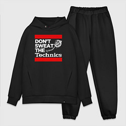 Мужской костюм оверсайз Dont sweat the Technics, цвет: черный