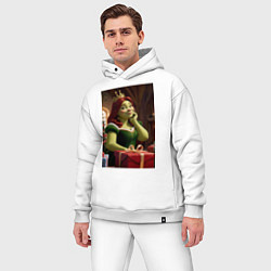 Мужской костюм оверсайз Шрек: Фиона с подарками, цвет: белый — фото 2