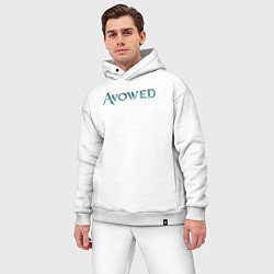Мужской костюм оверсайз Avowed logo, цвет: белый — фото 2