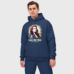 Мужской костюм оверсайз Lana Del Rey Summertime Sadness, цвет: тёмно-синий — фото 2