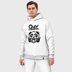 Мужской костюм оверсайз Ozzy Osbourne - rock panda, цвет: белый — фото 2