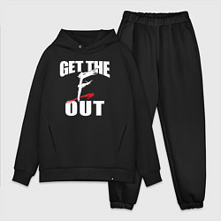 Мужской костюм оверсайз Wwe Get the F Out, цвет: черный