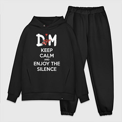 Мужской костюм оверсайз DM keep calm and enjoy the silence, цвет: черный