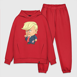 Мужской костюм оверсайз Мистер Трамп, цвет: красный