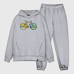 Мужской костюм оверсайз Nature bike, цвет: меланж