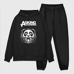 Мужской костюм оверсайз Asking Alexandria rock panda, цвет: черный