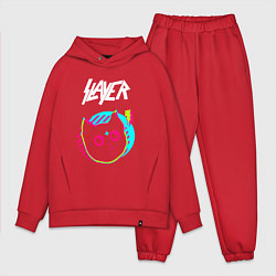 Мужской костюм оверсайз Slayer rock star cat, цвет: красный