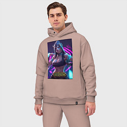 Мужской костюм оверсайз League of Legends Akali Kda, цвет: пыльно-розовый — фото 2