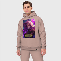 Мужской костюм оверсайз League of Legends Kaisa Kda, цвет: пыльно-розовый — фото 2