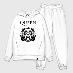 Мужской костюм оверсайз Queen - rock panda, цвет: белый