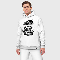 Мужской костюм оверсайз Arctic Monkeys - rock panda, цвет: белый — фото 2