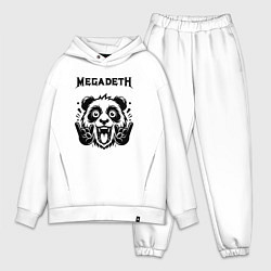 Мужской костюм оверсайз Megadeth - rock panda, цвет: белый