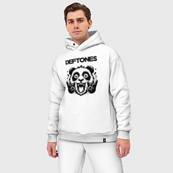 Мужской костюм оверсайз Deftones - rock panda, цвет: белый — фото 2