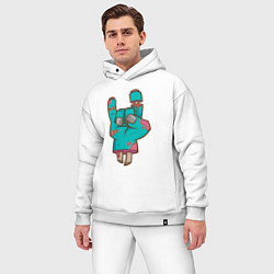 Мужской костюм оверсайз Рок зомби, цвет: белый — фото 2