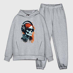 Мужской костюм оверсайз Grunge redhead girl skull, цвет: меланж