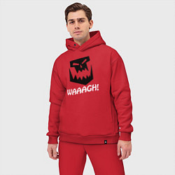 Мужской костюм оверсайз Warhammer waaagh, цвет: красный — фото 2