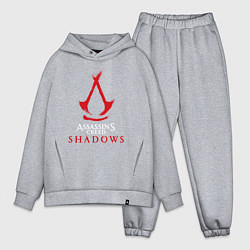 Мужской костюм оверсайз Assassins creed shadows logo, цвет: меланж