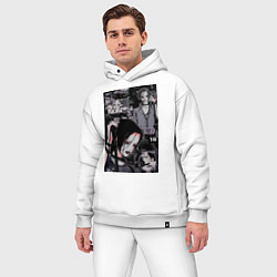 Мужской костюм оверсайз Нана Осаки коллаж, цвет: белый — фото 2