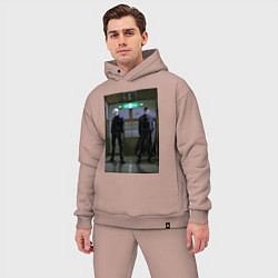 Мужской костюм оверсайз Магическая битва Сатору Годзё Сугуру Гэто Маг особ, цвет: пыльно-розовый — фото 2