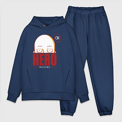 Мужской костюм оверсайз Сайтама аниме, цвет: тёмно-синий