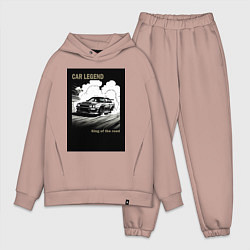 Мужской костюм оверсайз Японский корч, цвет: пыльно-розовый