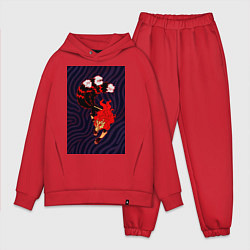 Мужской костюм оверсайз Богиня ужаса, цвет: красный