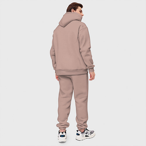 Мужской костюм оверсайз Human by chance, alpha by choice / Пыльно-розовый – фото 4