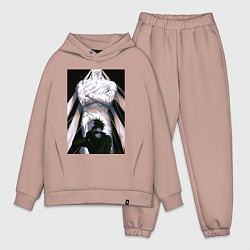 Мужской костюм оверсайз Магическая битва Мэгуми Фусигуро холодный юноша, цвет: пыльно-розовый