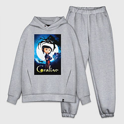 Мужской костюм оверсайз Coraline Jones and cat, цвет: меланж