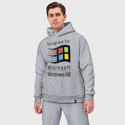 Мужской костюм оверсайз Разработанный для windows 98, цвет: меланж — фото 2