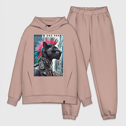 Мужской костюм оверсайз Dude panther - punks not dead, цвет: пыльно-розовый