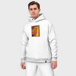 Мужской костюм оверсайз С днем металлурга, цвет: белый — фото 2