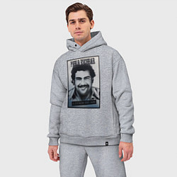 Мужской костюм оверсайз Escobar draw portrait, цвет: меланж — фото 2