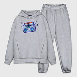 Мужской костюм оверсайз Музыкальный бумбокс, цвет: меланж