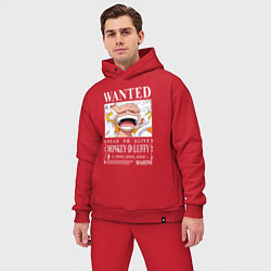 Мужской костюм оверсайз Monkey D Luffy - wanted, цвет: красный — фото 2