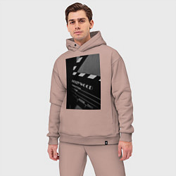 Мужской костюм оверсайз Режиссёрская хлопушка, цвет: пыльно-розовый — фото 2