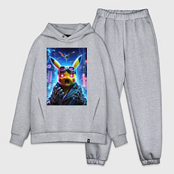 Мужской костюм оверсайз Pikachu brave cyber pilot - neon glow, цвет: меланж