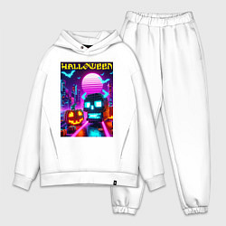 Мужской костюм оверсайз Minecraft and halloween- vaporwave, цвет: белый