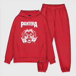 Мужской костюм оверсайз Pantera rock dog, цвет: красный