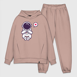 Мужской костюм оверсайз Astronaut love, цвет: пыльно-розовый