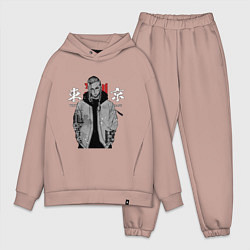 Мужской костюм оверсайз Токийские мстители Рюгуджи Дракен, цвет: пыльно-розовый