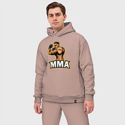 Мужской костюм оверсайз Fighter MMA, цвет: пыльно-розовый — фото 2