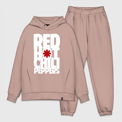 Мужской костюм оверсайз RHCP - title and logo, цвет: пыльно-розовый