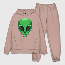 Мужской костюм оверсайз Green skeletor, цвет: пыльно-розовый