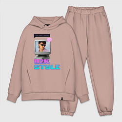 Мужской костюм оверсайз Y2K Vibes, цвет: пыльно-розовый